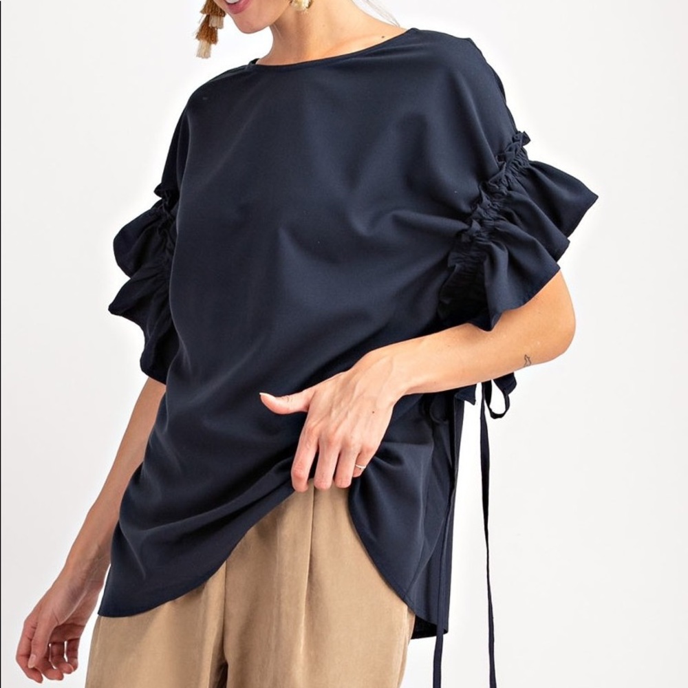 Spring Ruffled Top Soft Bohemian Chic Style